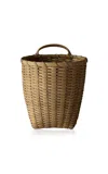 Underwater Weaving Studio Cornet Rattan Wall Basket In Neutral