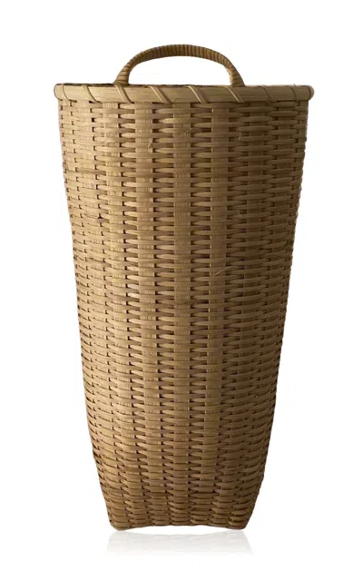 Underwater Weaving Studio Cornet Wall Basket In Neutral