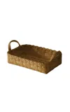 Underwater Weaving Studio Folk Fleur Breakfast Tray In Brown
