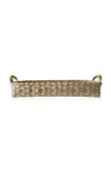 Underwater Weaving Studio Folk Fleur Rattan Serving Tray In Neutral