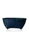 Underwater Weaving Studio Love Rattan Basket In Blue