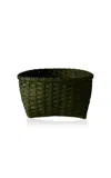 Underwater Weaving Studio Love Rattan Basket In Green