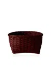 Underwater Weaving Studio Love Rattan Basket In Red