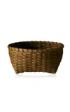 Underwater Weaving Studio Medium Love Rattan Basket In Brown