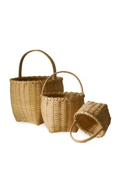 Underwater Weaving Studio Moda-exclusive Spring Tablescape Basket Bundle In Brown