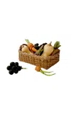 Underwater Weaving Studio Panier De Crudites Rattan Basket In Brown