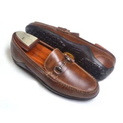 Pre-owned Undisclosed Bill Horse Bit Loafer In Burnt Cedar