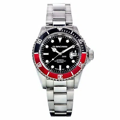 Pre-owned Undisclosed Di Bacarri Marina 42mm Superluminova Limited Edition Blk Red Rotatable Bezel St
