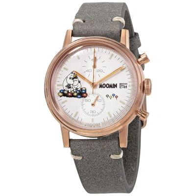 Undone Udn Chronograph Quartz White Dial Watch Mmn-mmnsnk-set In Brown / Gold Tone / Grey / Rose / Rose Gold Tone / White
