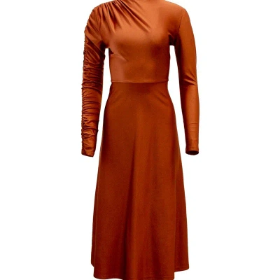 Undra Celeste New York Sharon Half Dramatic Dress In Brown