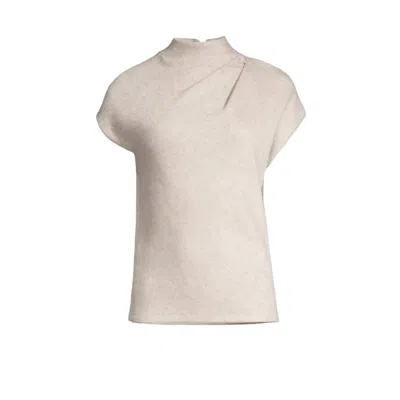 Undra Celeste New York Women's Neutrals Soft Knit Tucked Top