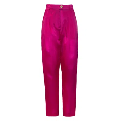 Undra Celeste New York Women's Pink / Purple The Silk Aubrey Trouser - Royal Pink