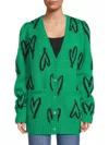 Undra Celeste Women's Dola Heart Merino Wool-blend Cardigan