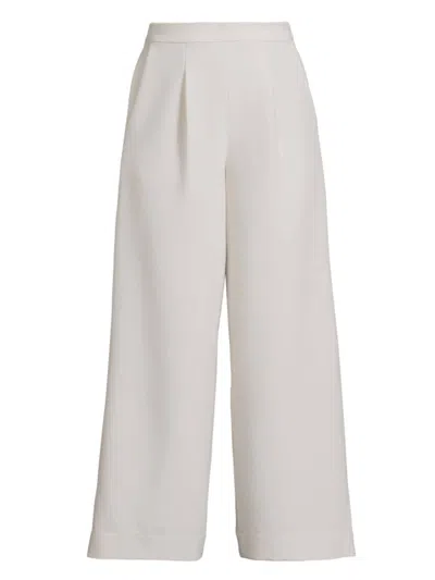 Undra Celeste Women's Matte Crepe Crop Trousers In Beige