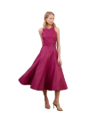 UNDRESS AVALON FUCHSIA PINK FAUX LEATHER COCKTAIL DRESS