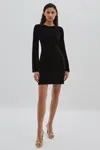Undress Code Black Code Open-back Velvet Mini Dress In Black