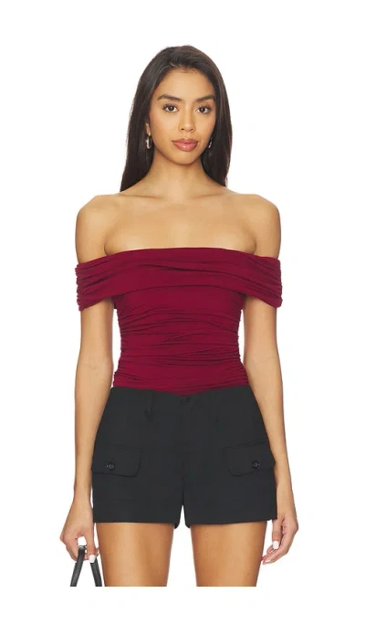 Undress Code Buttercup Bodysuit In Burgundy