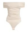 Undress Code Buttercup Thong Bodysuit In Neutral