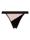 Undress Code Daydreaming Velvet-panelled Thong In Black