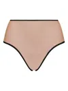 Undress Code In The Clouds High-waisted Mesh Panties In Neutral