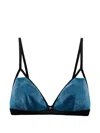 Undress Code Velvet Bra In Blue