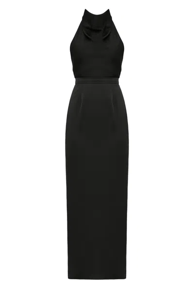Undress Women's Casandra Black Cowl Neck Long Evening Dress