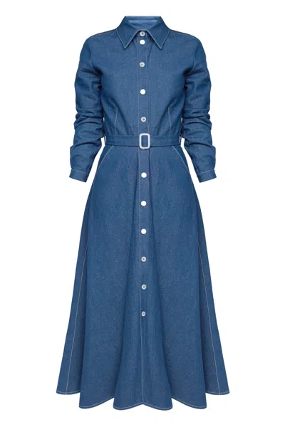 Undress Women's Esti Blue Denim Midi Shirt Dress