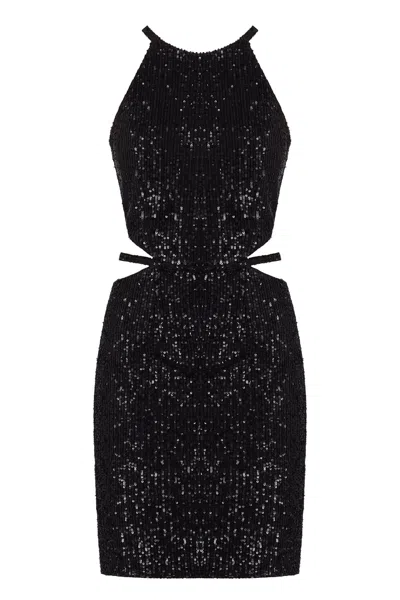Undress Women's Felice Black Sequin Short Dress With Cut Outs