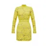 Undress Women's Green / Yellow / Orange Serin Mini Dress From Lime Green Lace