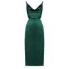 Undress Women's Kamea Green Satin Open Back Cocktail Dress In Green