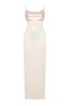 Undress Women's Neutrals Nada Long Beige Evening Dress With Straps