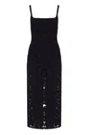Undress Women's Otilia Black Lace The Square Scoop Neckline Midi Dress