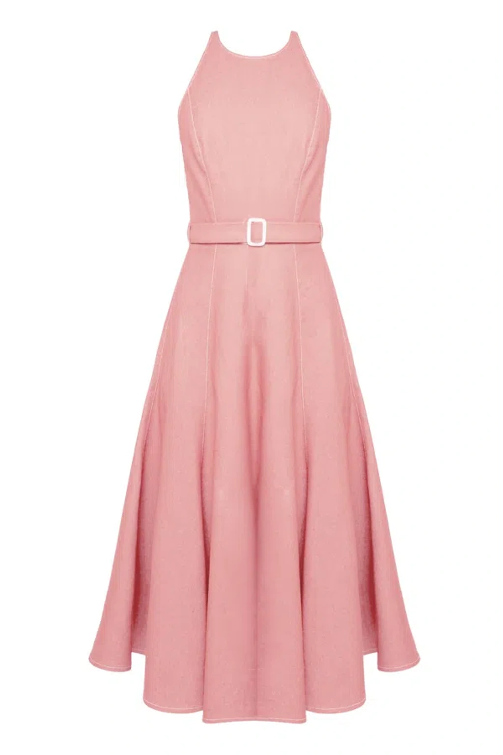 knee length dresses for ladies 2129 Denim Pink Midi Dress  Ale Boutique