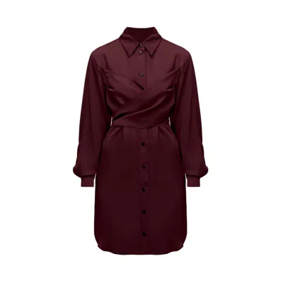 Undress Women's Red Haven Deep Burgundy Shirt Dress In Brown