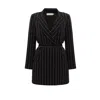 Undress Women's Sade Black Rhinestone Fabric Mini Blazer Dress