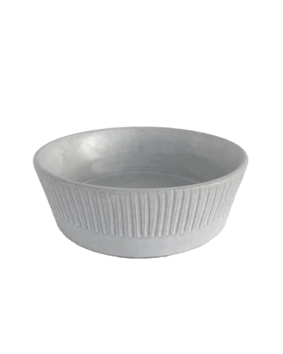 Une Vie Nomade Cloud Lines Serving Bowl In White