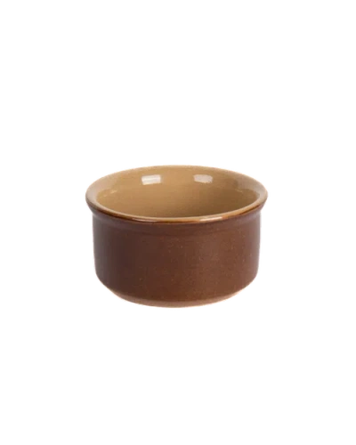 Une Vie Nomade Vintage Round Bowl In Brown