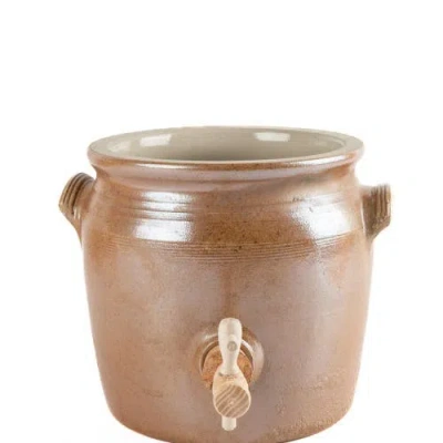 Une Vie Nomade Vintage Vinegar Berry Jar With Lid In Brown