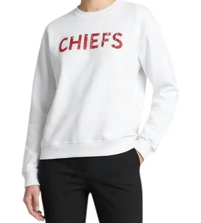 Unemployed Denim Patch Crewneck Sweatshirt In Chiefs In Multi