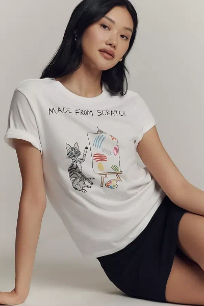 Unfortunate Portrait Made From Scratch Graphic Tee In White