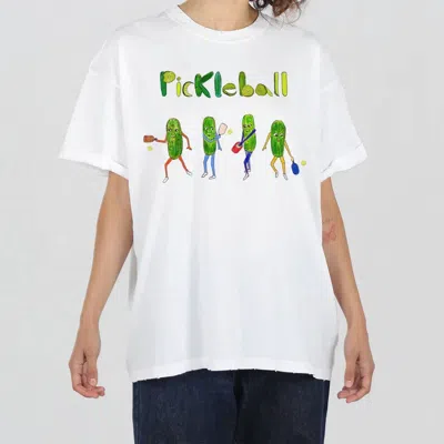 Unfortunate Portrait Pickleball Boyfriend Tee In White
