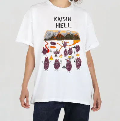Unfortunate Portrait Raisin Hell T-shirt In White