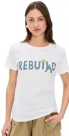 Unfortunate Portrait Rebuild La Women's Boyfriend Tee White In White