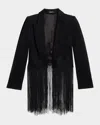 Ungaro Alma Lace-trim Fringe Blazer In Multi