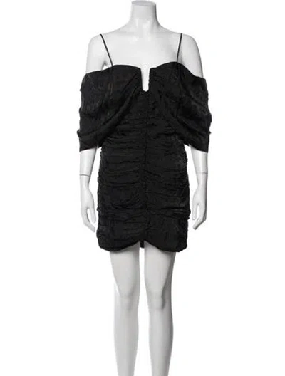 Pre-owned Ungaro Animal Print Mini Dress W/ Tags In Black