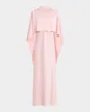 Ungaro Avishag Draped Mock-neck Gown In Pink