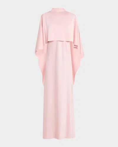 Ungaro Avishag Draped Mock-neck Gown In Pink