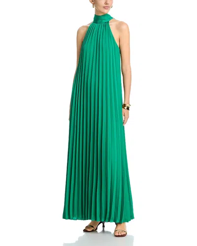Ungaro Beverly Pleated Dress In Green