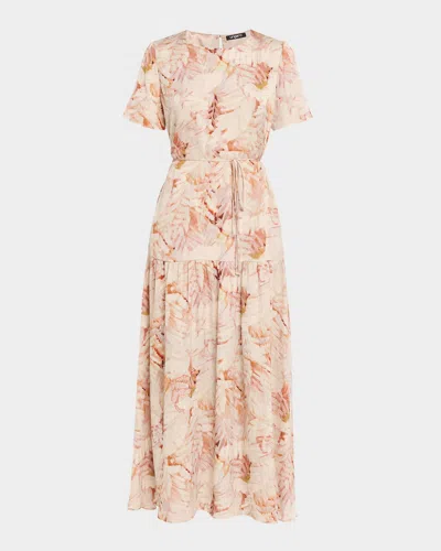 Ungaro Billie Floral-print Hammered Satin Maxi Dress In Multi