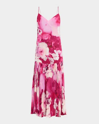 Ungaro Camden Pleated Floral-print Maxi Dress
